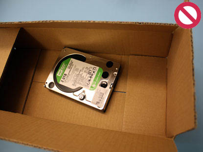 datentraeger verpackung nicht fixiert